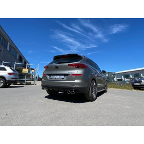 Silencieux arrière sport 100% inox 2x115x85mm type 44 FOX EXHAUST SYSTEMS pour HYUNDAI TUCSON avec AdBlue (TLE)