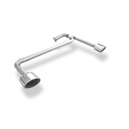 Système d'embouts d'échappement duplex 100% inox 1x140x90mm type 44 FOX EXHAUST SYSTEMS pour HYUNDAI SANTA FÉ (DM)