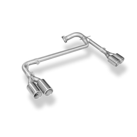Système d'embouts d'échappement duplex 100% inox 2x90mm type 12 FOX EXHAUST SYSTEMS pour HYUNDAI SANTA FÉ (DM)