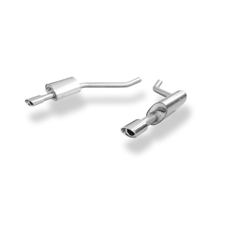 Silencieux arrière duplex sport 100% inox 1x115x85mm type 33 FOX EXHAUST SYSTEMS pour JAGUAR XJ (X350)