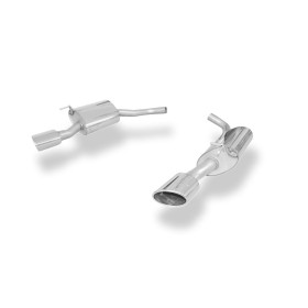 Silencieux arrière duplex sport 100% inox 1x115x85mm type 38 FOX EXHAUST SYSTEMS pour JAGUAR XK8 (QEV/QDV)