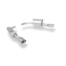 Silencieux arrière duplex sport 100% inox 1x115x85mm type 33 FOX EXHAUST SYSTEMS pour JAGUAR XK8/XKR (QEV/QDV)