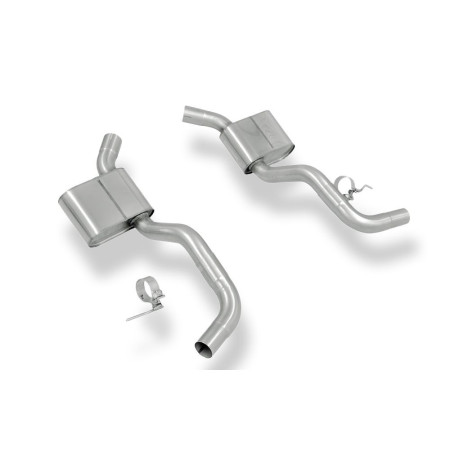 Silencieux intermédiaire sport 100% inox FOX EXHAUST SYSTEMS pour JAGUAR XK8/XKR (QEV/QDV)