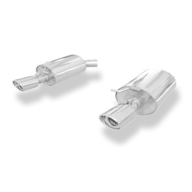 Silencieux arrière duplex sport 100% inox 1x115x85mm type 33 FOX EXHAUST SYSTEMS pour JAGUAR X-TYPE