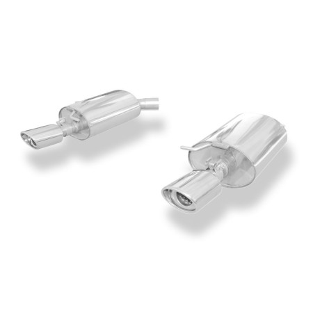 Silencieux arrière duplex sport 100% inox 1x115x85mm type 33 FOX EXHAUST SYSTEMS pour JAGUAR X-TYPE