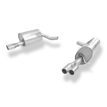 Silencieux arrière duplex sport 100% inox 2x60mm type 12 FOX EXHAUST SYSTEMS pour JAGUAR S-TYPE R 4.2L (CCX)