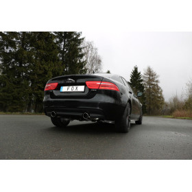 Silencieux arrière duplex sport 100% inox 1x100mm type 16 FOX EXHAUST SYSTEMS pour JAGUAR XE