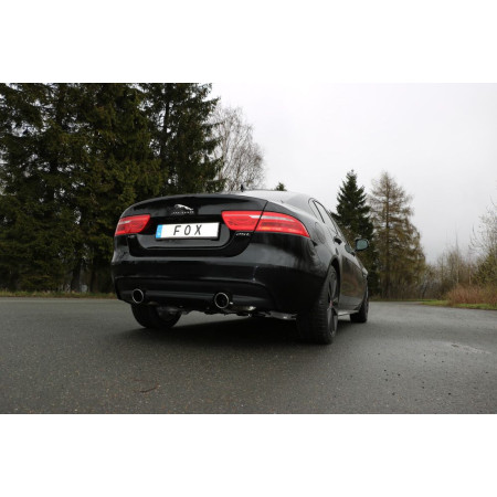 Silencieux arrière duplex sport 100% inox 1x100mm type 16 FOX EXHAUST SYSTEMS pour JAGUAR XE