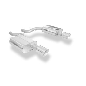 Silencieux arrière duplex sport 100% inox 1x100mm type 25 FOX EXHAUST SYSTEMS pour JAGUAR XE