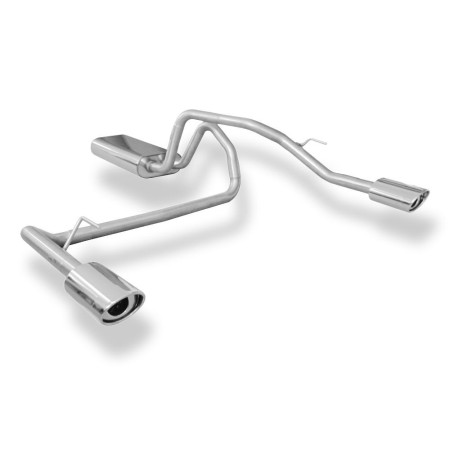 Silencieux arrière duplex sport 100% inox 1x115x85mm type 33 FOX EXHAUST SYSTEMS pour JEEP GRAND CHEROKEE (WJ/WG)