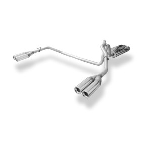 Silencieux arrière duplex sport 100% inox 2x80mm type 13 FOX EXHAUST SYSTEMS pour JEEP GRAND CHEROKEE (WJ/WG)