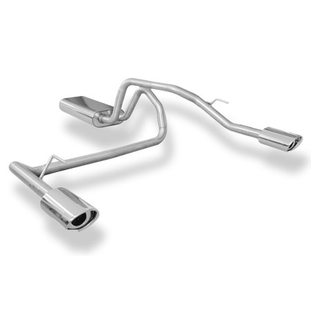 Silencieux arrière (63.5mm) duplex sport 100% inox 1x115x85mm type 33 FOX EXHAUST SYSTEMS pour JEEP GRAND CHEROKEE (WJ/WG)