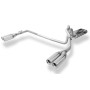 Silencieux arrière (63.5mm) duplex sport 100% inox 2x80mm type 13 FOX EXHAUST SYSTEMS pour JEEP GRAND CHEROKEE (WJ/WG)