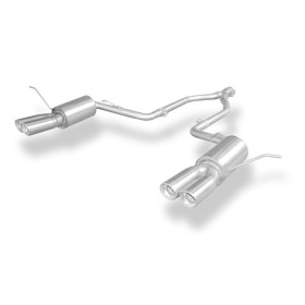 Silencieux arrière duplex sport 100% inox 2x80mm type 17 FOX EXHAUST SYSTEMS pour JEEP GRAND CHEROKEE (WK) 3.6L
