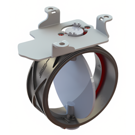 Valve/Clapet d'échappement électrique Ø70 mm ASR type AR4 (ouverture inversée) - S1 moteur Küster