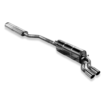 PACK-  Silencieux arrière 2x63mm type 14 + silencieux avant sport 100% inox FOX EXHAUST SYSTEMS pour BMW 635 CSI TYPE E24