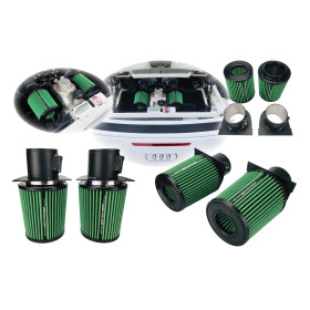 Filtre à air sport GREEN FILTER pour AUDI R8 COUPE S-TRONIC (Uniquement boîte 7 automatique)