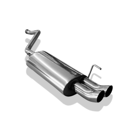Silencieux arrière sport 100% inox FOX EXHAUST SYSTEMS 2x76mm type 18 pour Audi 80 type B4